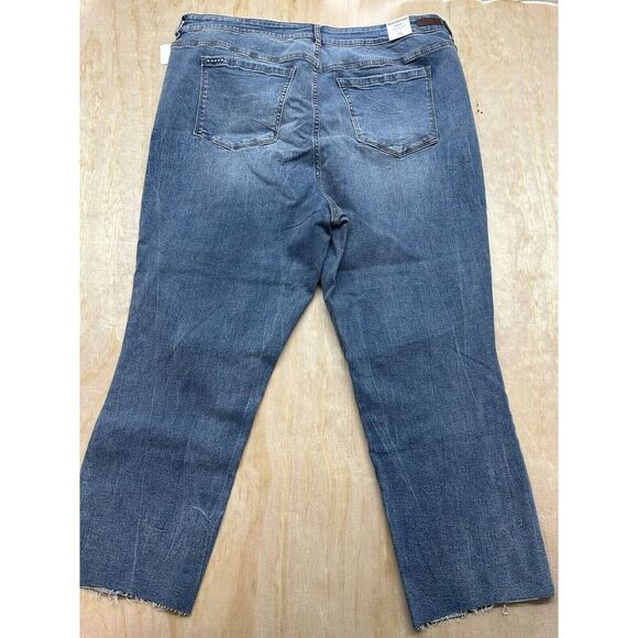 Blank NYC Jeans Plus Sz 24w High Rise Crop Distressed New! $98 - Picture 4 of 5